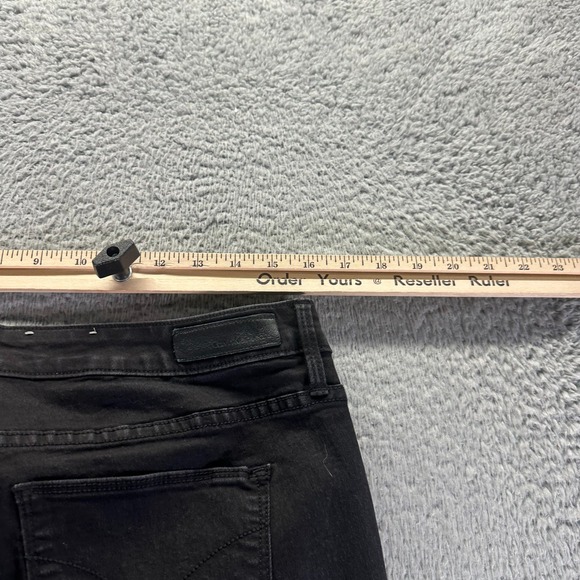 Calvin Klein Jeans Women 14 Black Cotton Denim Skinny Leg Curvy Stretch Workwear - Picture 8 of 11